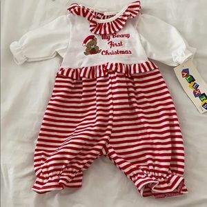 Preemie first Christmas onesie